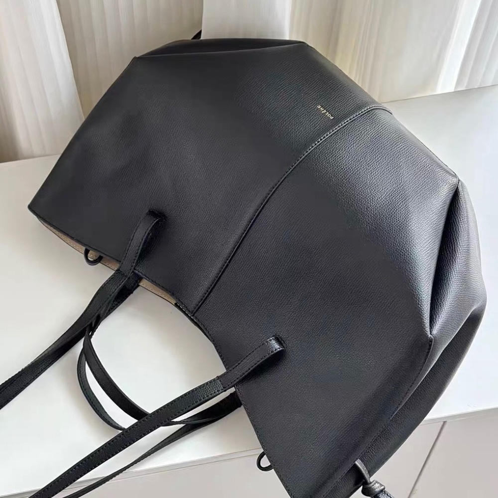 Polene Elegant Black Tote Bag